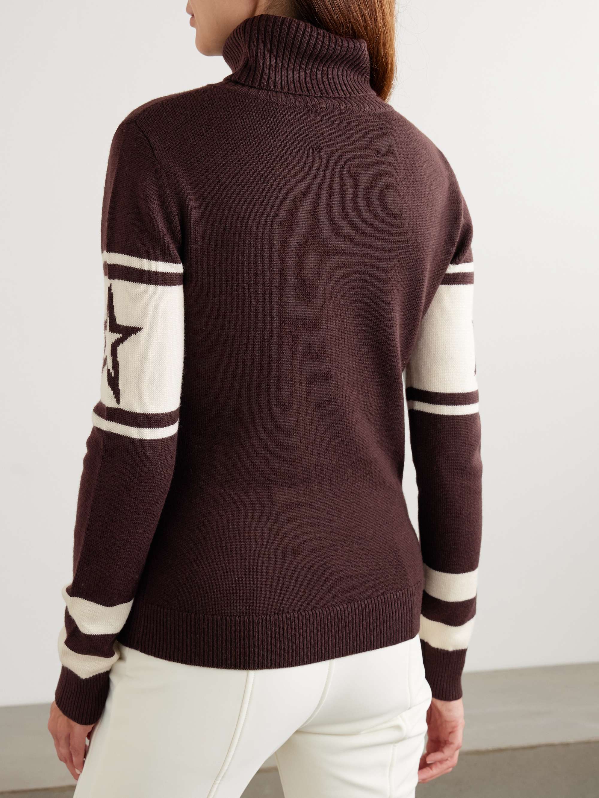 PERFECT MOMENT Schild intarsia merino wool turtleneck sweater