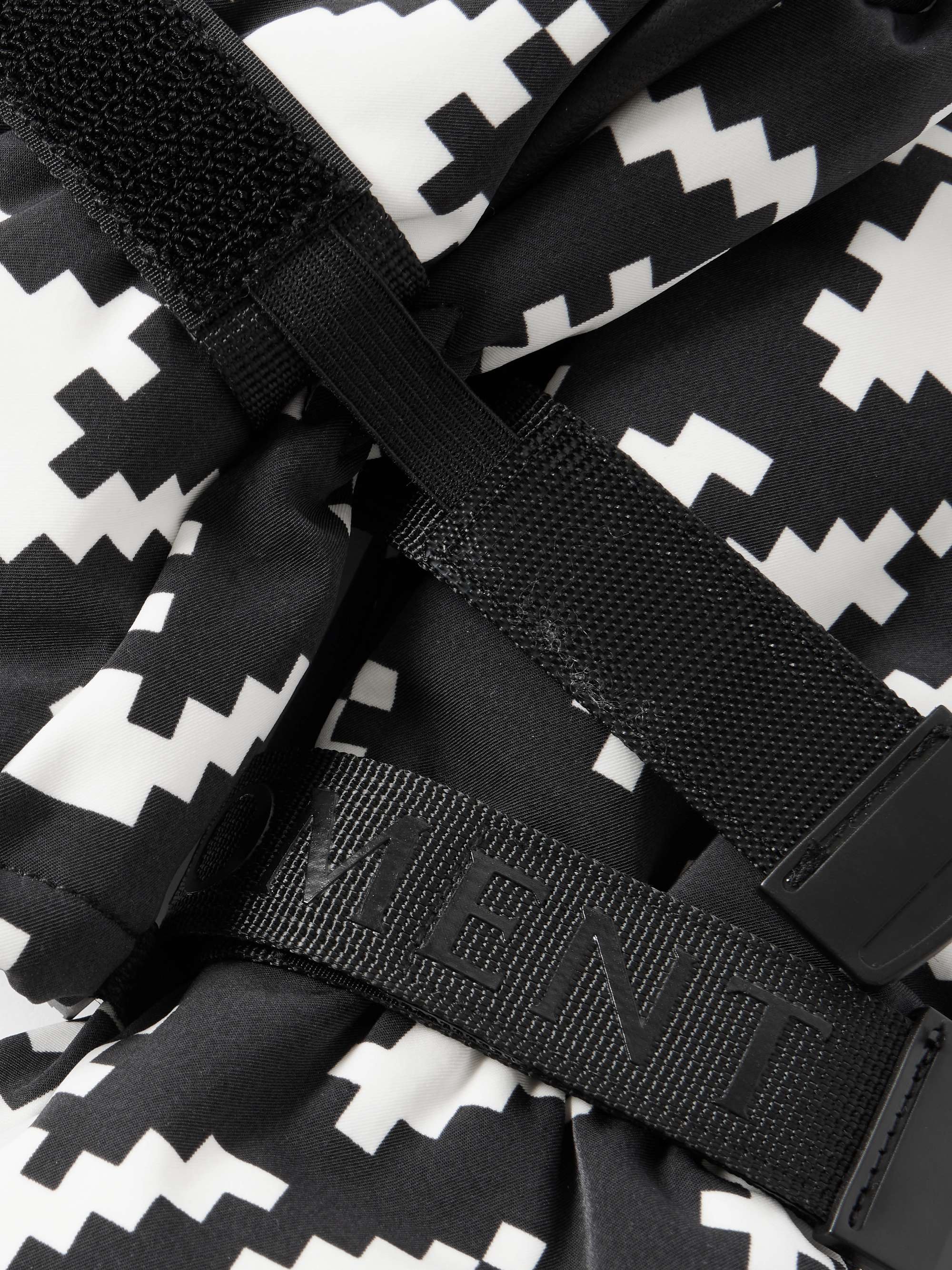 PERFECT MOMENT Davos two-tone padded shell and leather mittens