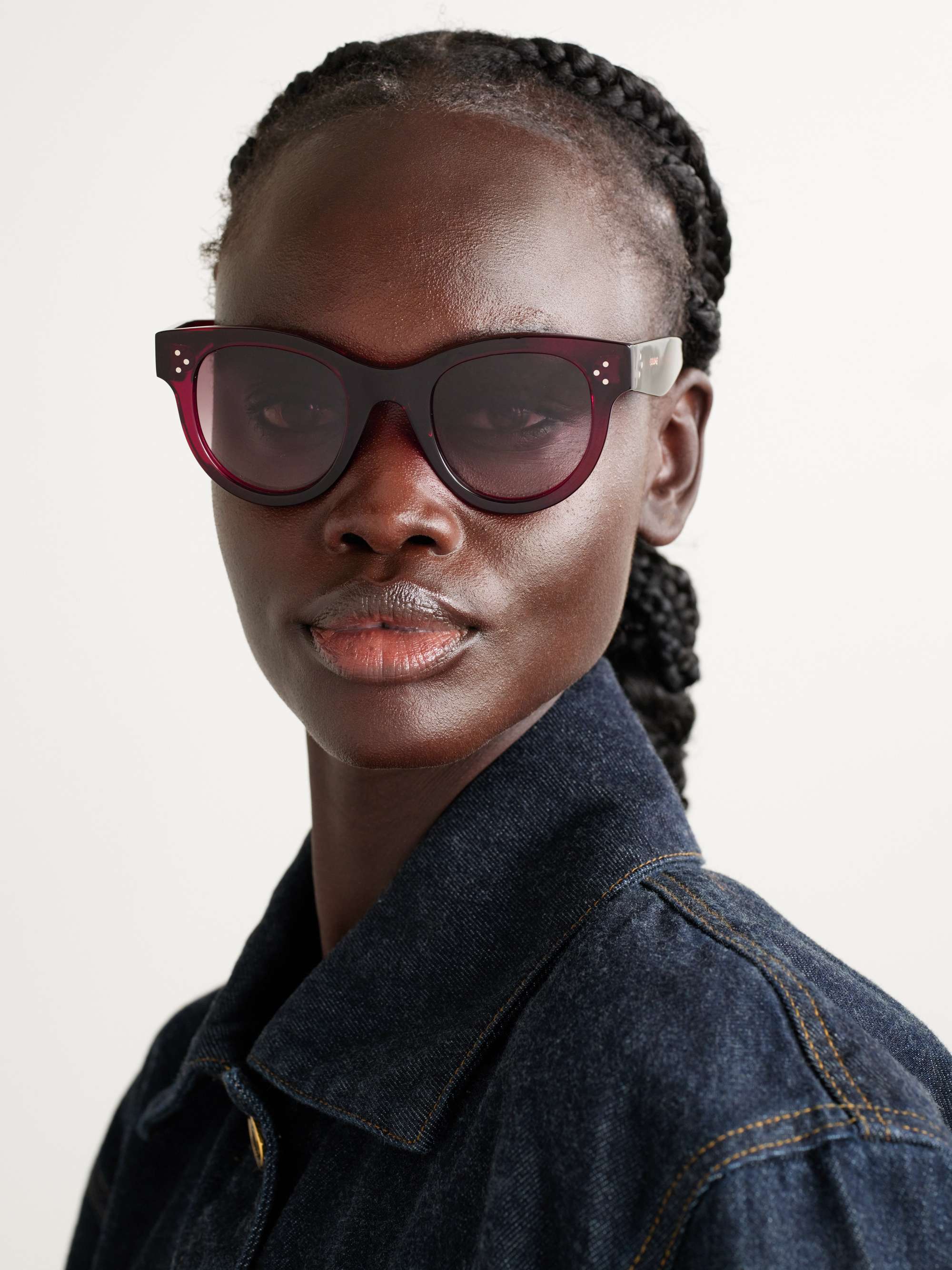 CELINE EYEWEAR Round-frame acetate sunglasses