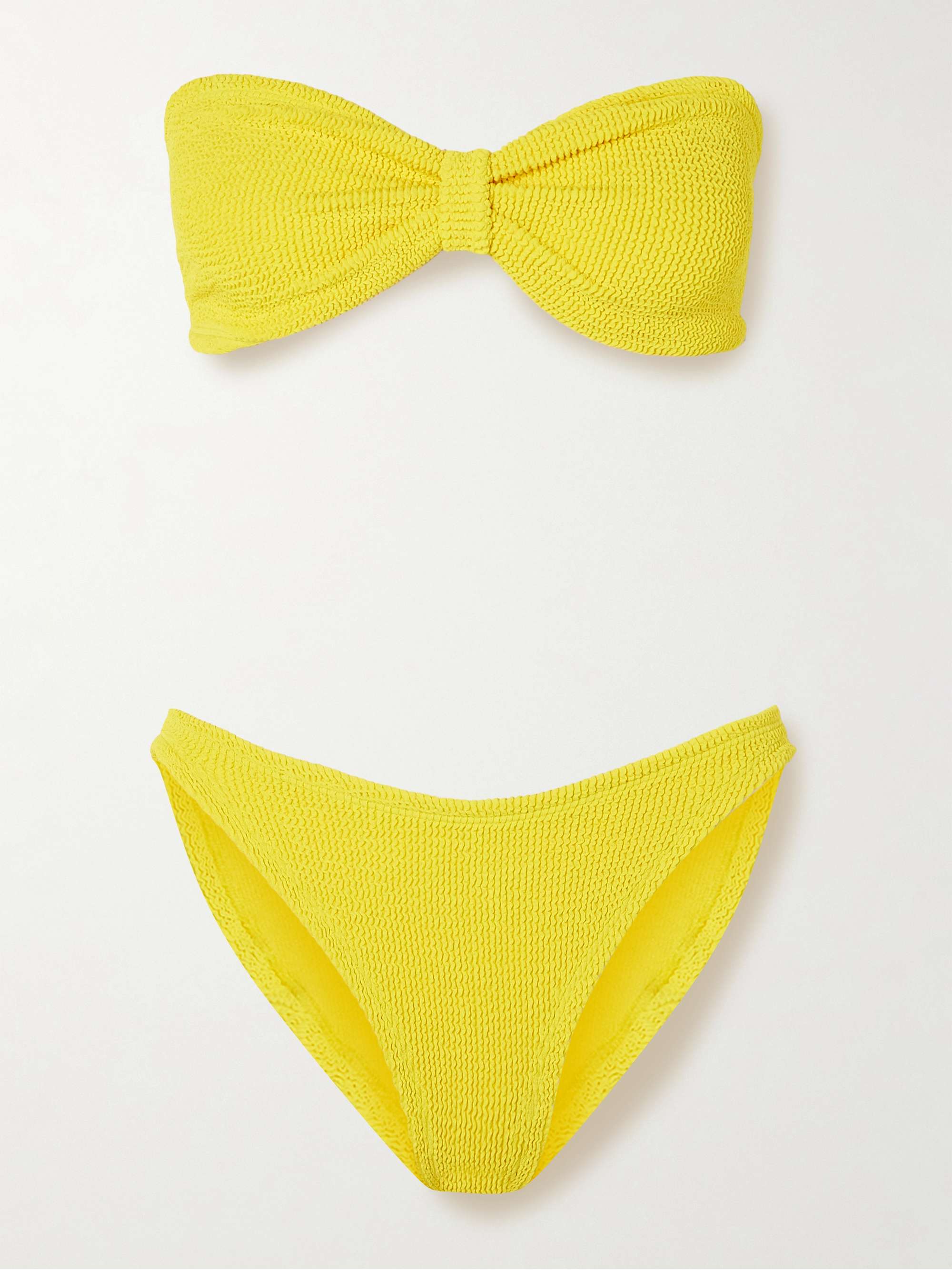HUNZA G + NET SUSTAIN Jean seersucker bandeau bikini