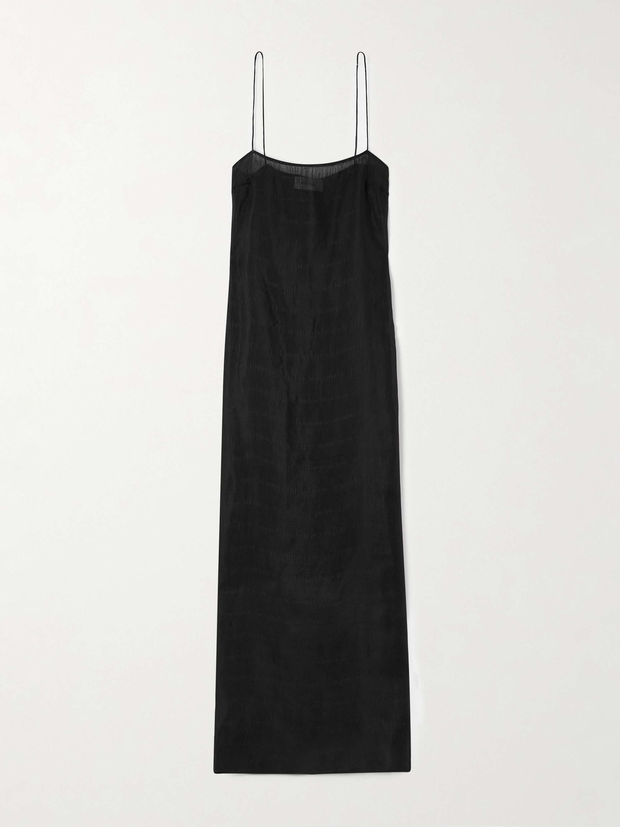 MATTEAU + NET SUSTAIN shirred organic cotton and mulberry silk-blend maxi dress