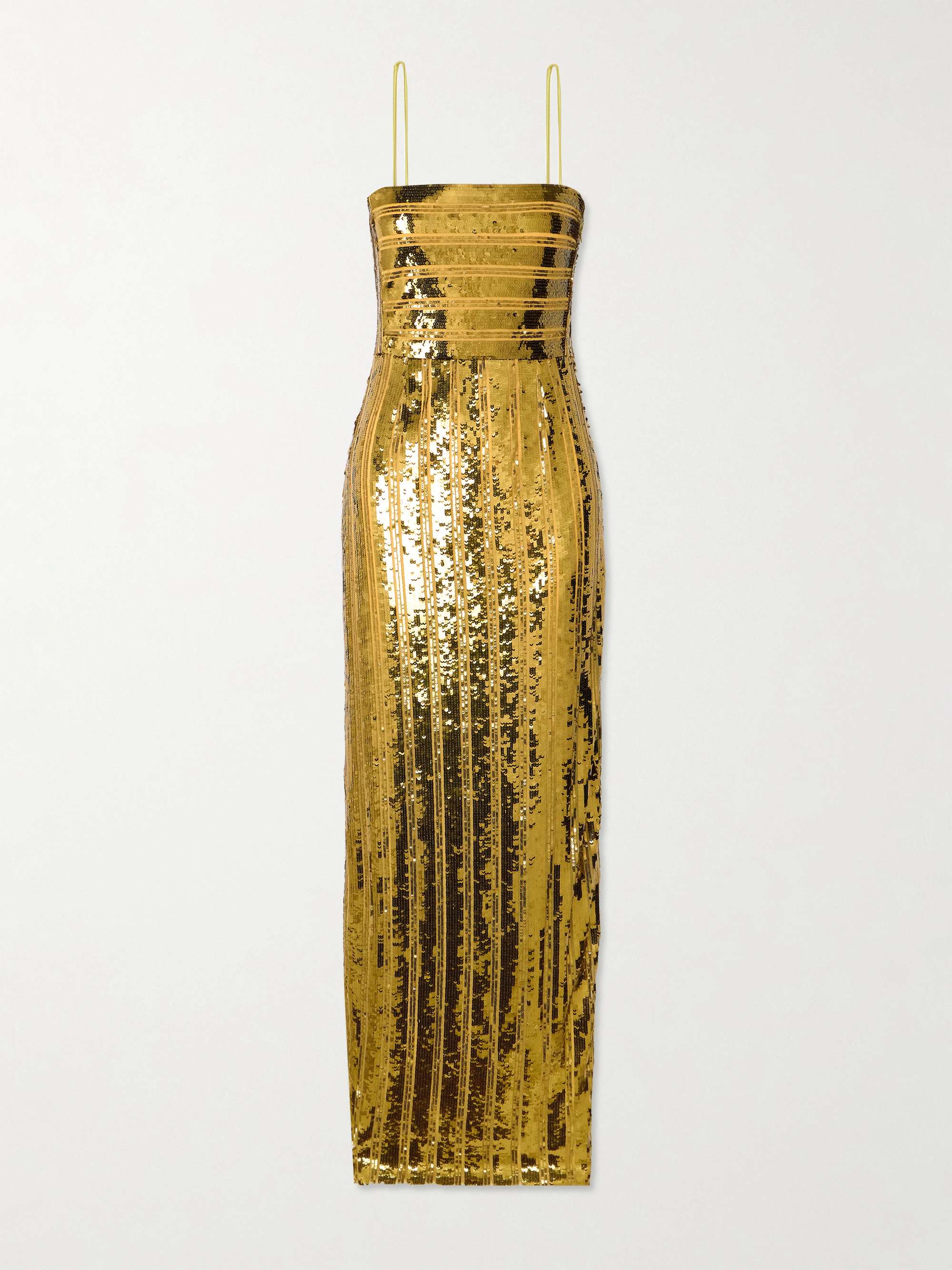 GALVAN Robe du soir en tulle à sequins et à rayures Stargaze