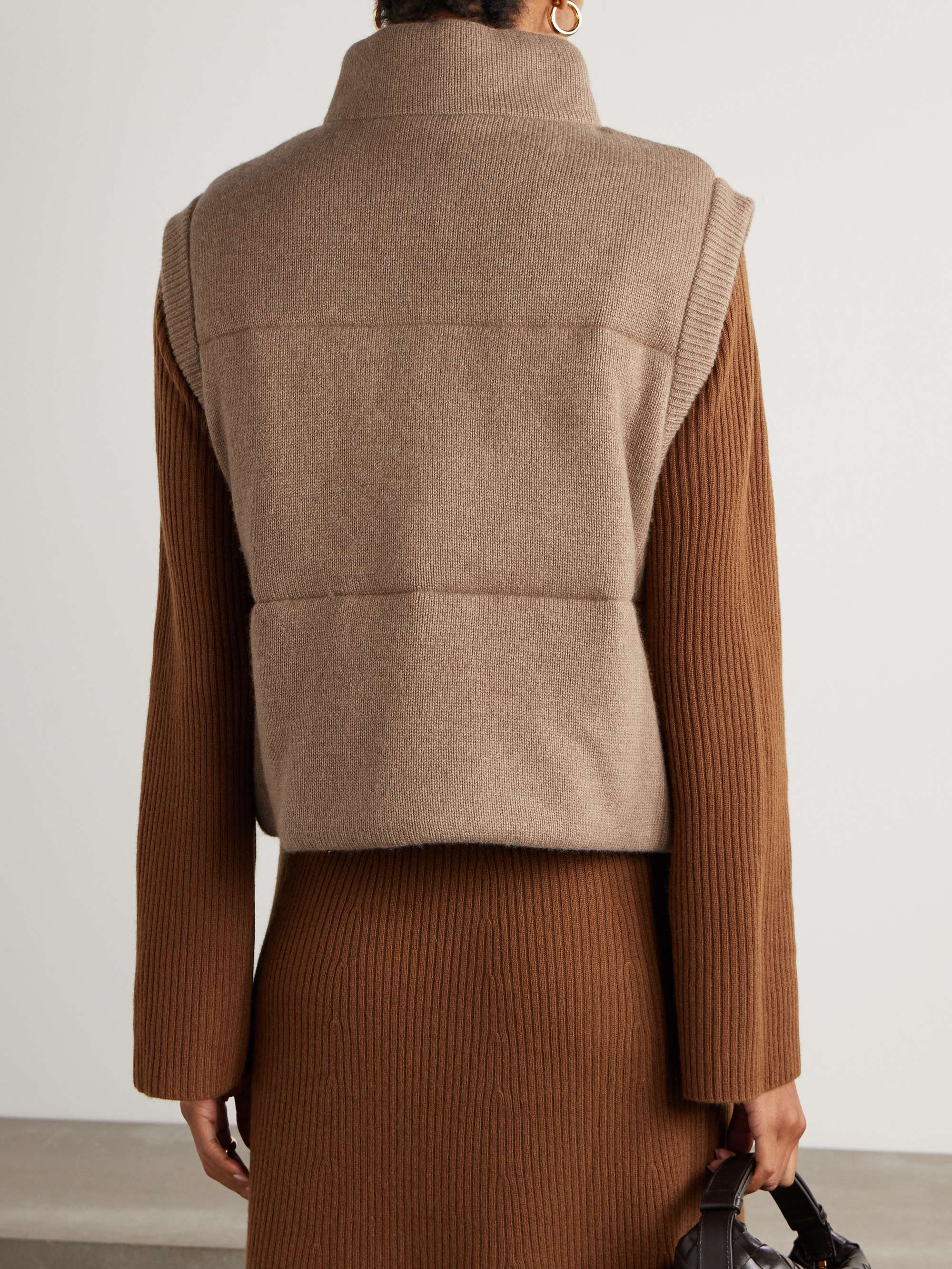 LE KASHA + NET SUSTAIN Quilted organic cashmere gilet