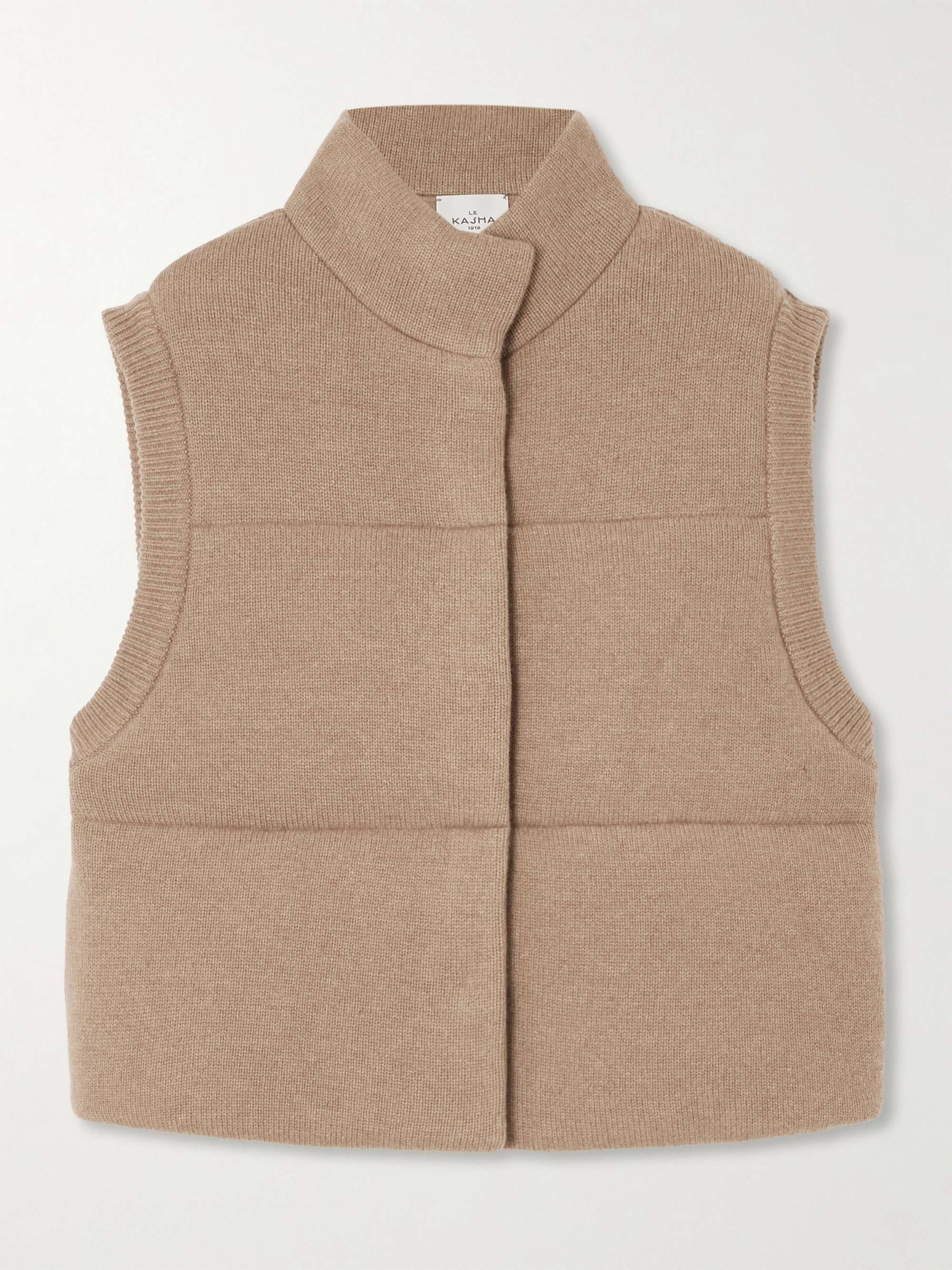 LE KASHA + NET SUSTAIN Quilted organic cashmere gilet