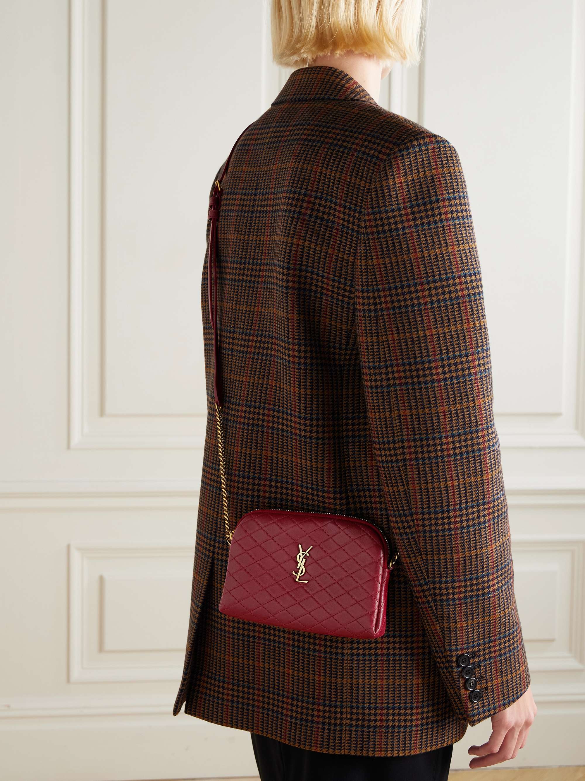 SAINT LAURENT حقيبة الكتف Gaby من الجلد المبطّن