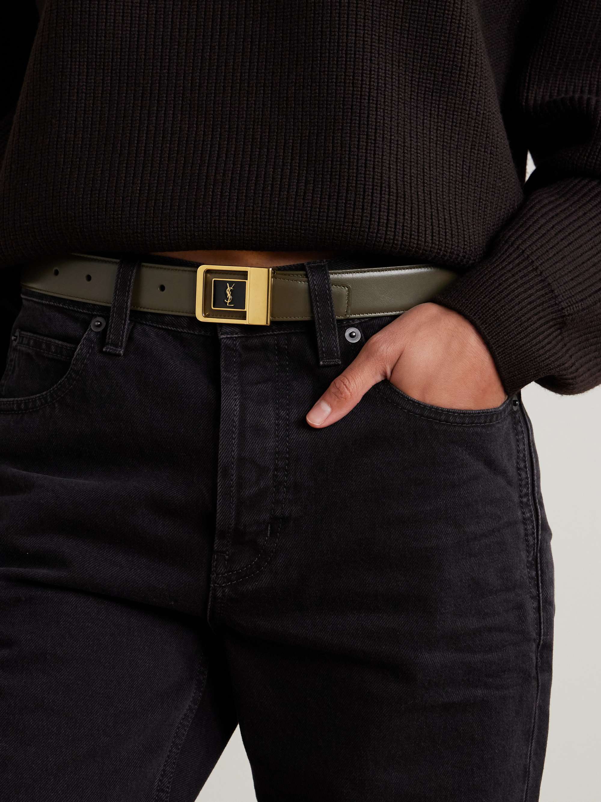 SAINT LAURENT Leather belt