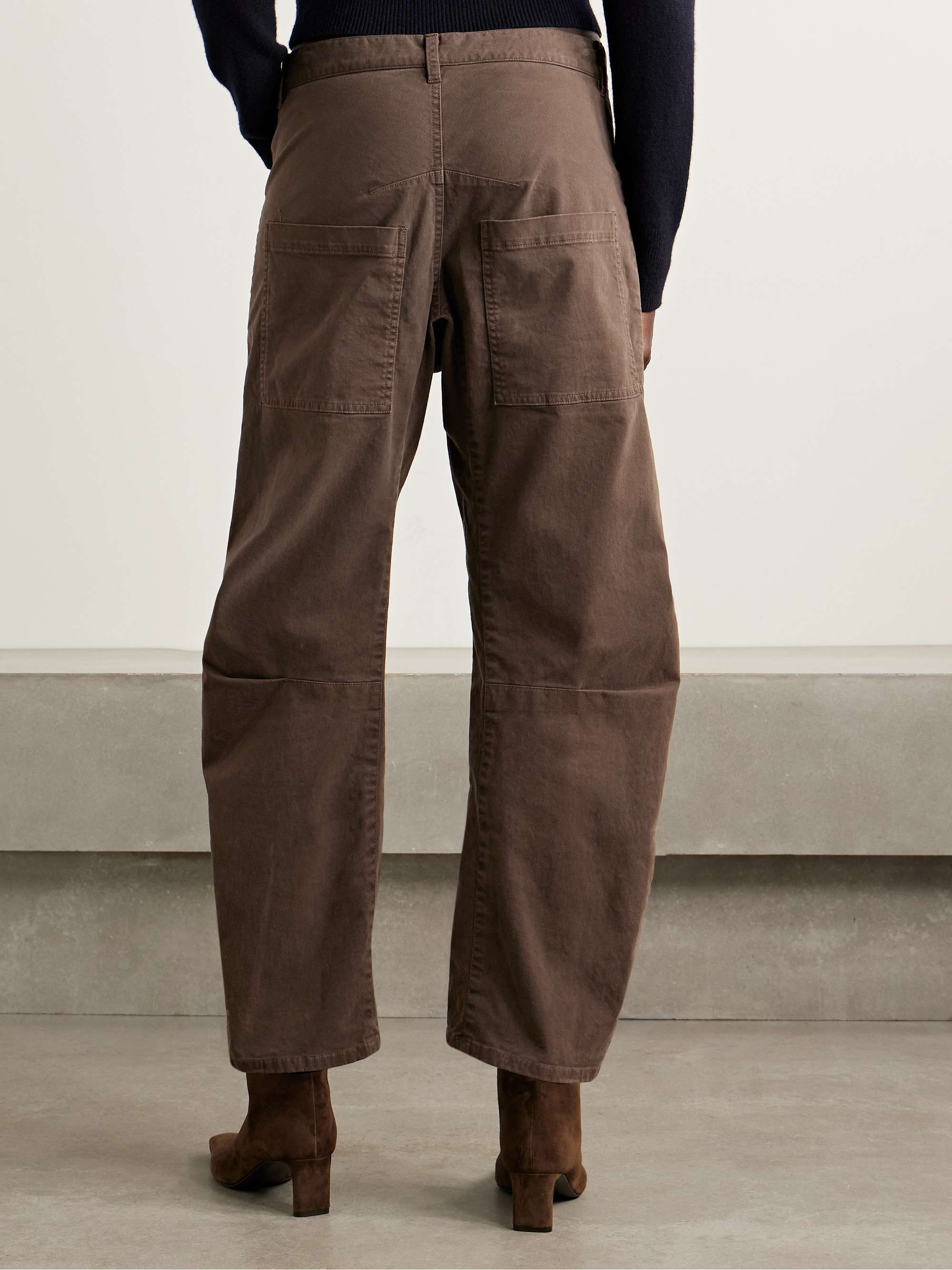 NILI LOTAN Shon cotton-blend twill tapered pants