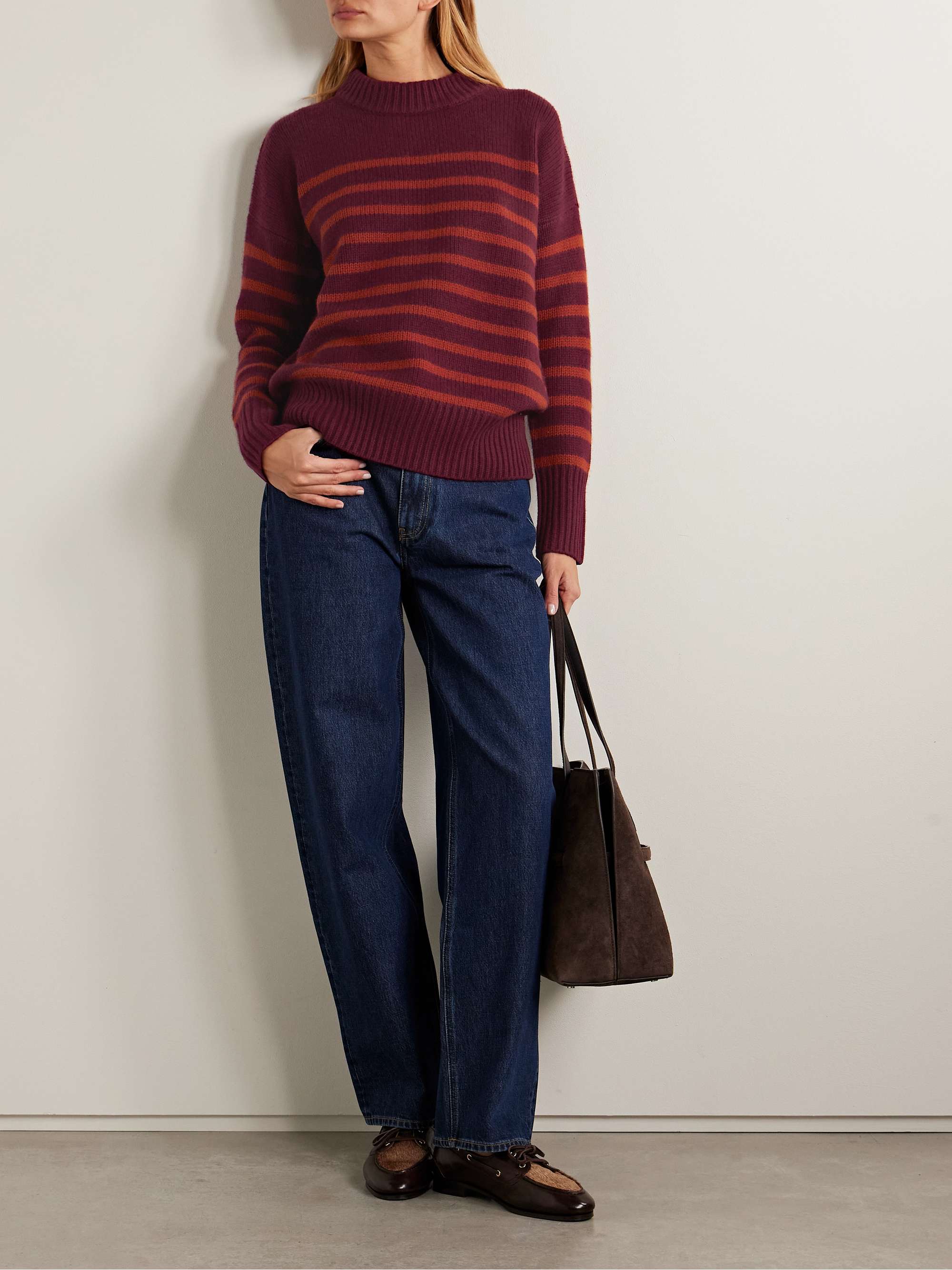 LA LIGNE Marin striped wool and cashmere-blend sweater