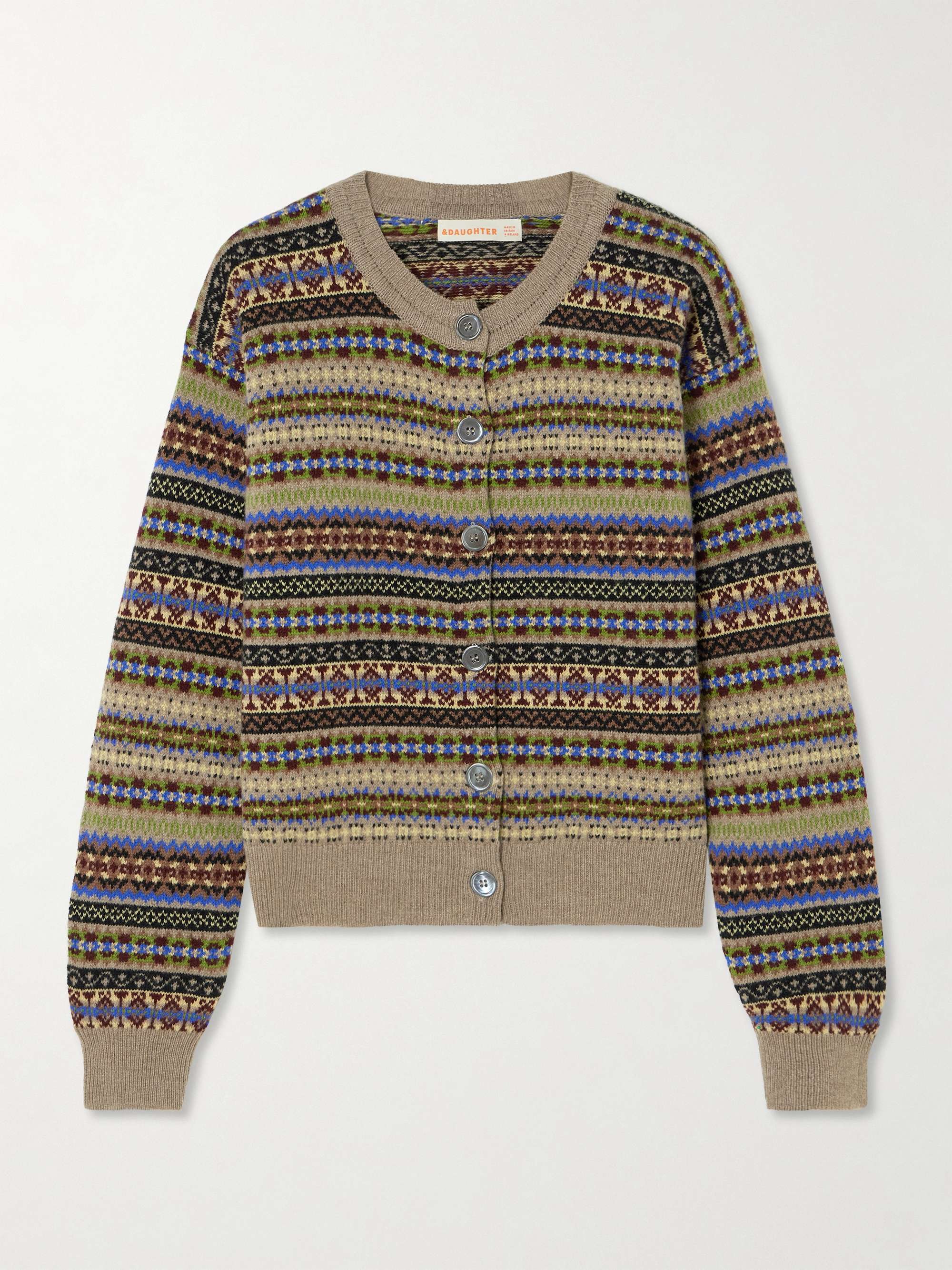 &DAUGHTER Fair Isle wool cardigan