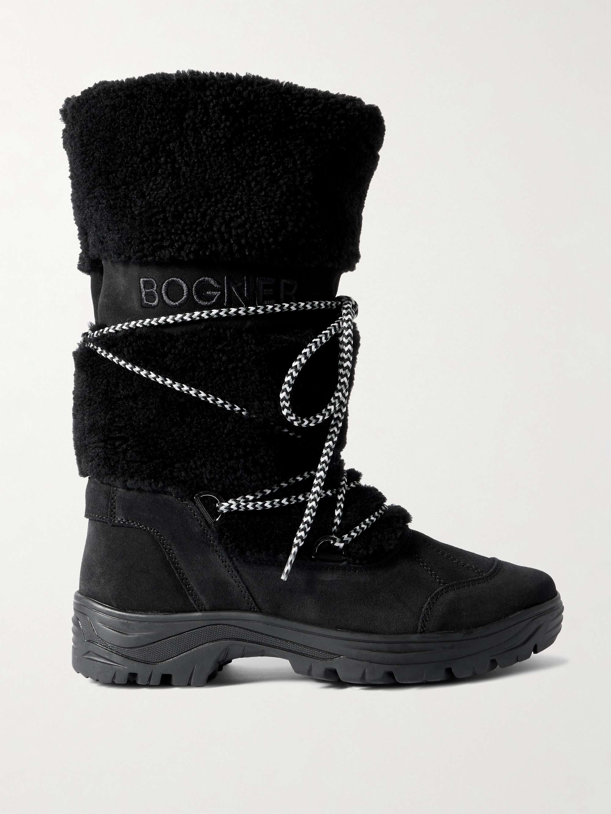 BOGNER Alta Badia 2 B shearling and suede snow boots