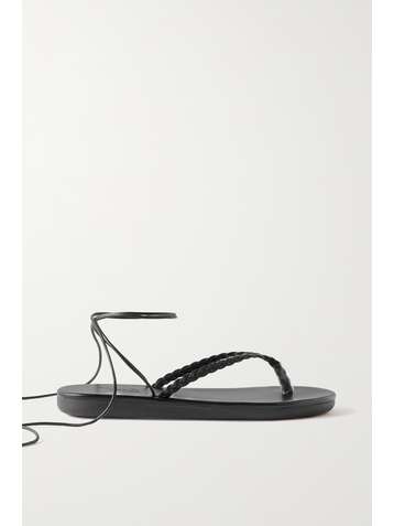 ANCIENT GREEK SANDALS Plage Sandalen aus geflochtenem Leder