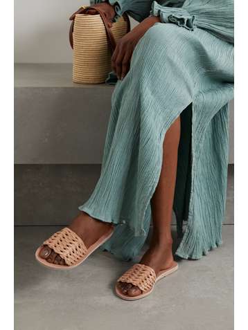 ANCIENT GREEK SANDALS Taygete woven leather slides