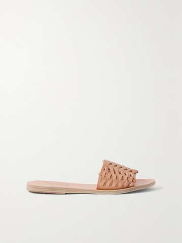 ANCIENT GREEK SANDALS Taygete woven leather slides