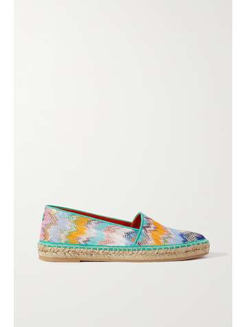 MISSONI Espadrilles aus Canvas aus Häkelstrick