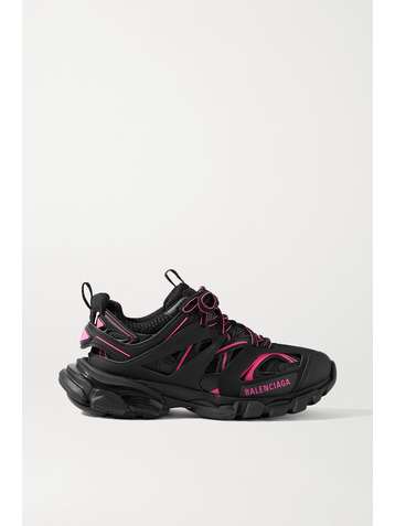 BALENCIAGA Track logo-detailed mesh and rubber sneakers