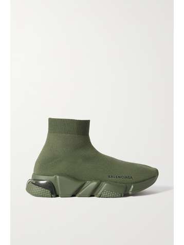 BALENCIAGA Speed LT logo-print stretch-knit high-top sneakers