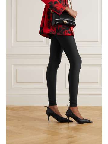 BALENCIAGA Scrunch Knife ruched leather pumps