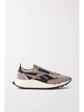 REEBOK + A$AP Nast Classic Leather Legacy suede, leather and twill sneakers