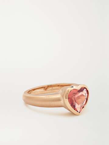 IRENE NEUWIRTH Love Ring aus 18 Karat Roségold mit Turmalin