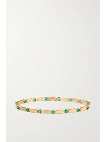 ILEANA MAKRI 18-karat gold emerald bracelet