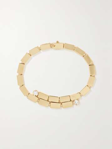 ILEANA MAKRI Overlap Falls 18-karat gold diamond bracelet