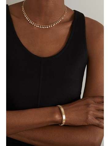 MARLO LAZ 14-karat gold diamond choker