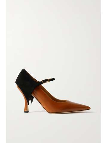 LOEWE Cape Pumps aus Veloursleder und Leder