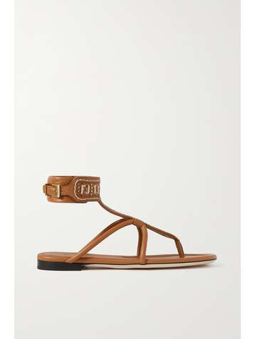 FENDI Sandalen aus geflochtenem Leder