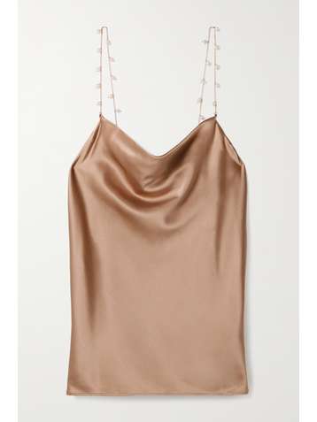CAMI NYC The Busy pearl-embellished silk-blend charmeuse camisole
