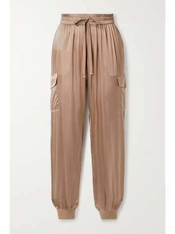 CAMI NYC The Elsie silk-blend charmeuse track pants