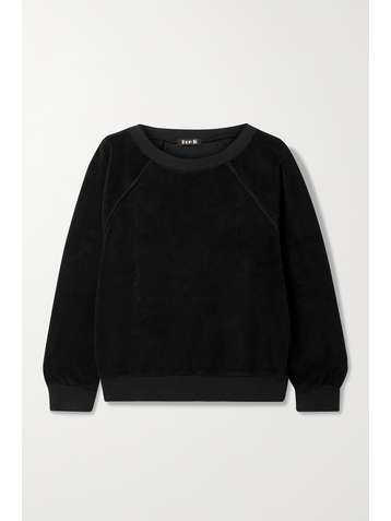 SUZIE KONDI Sweat raccourci en velours de coton mélangé