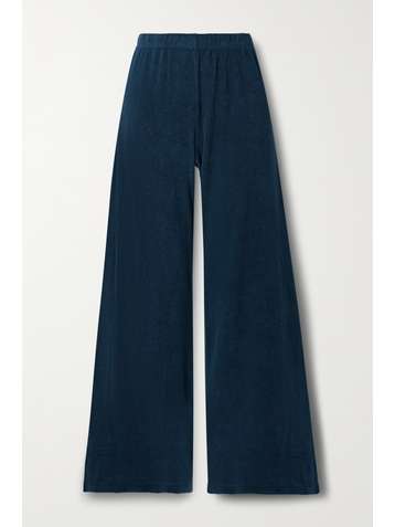 SUZIE KONDI Organic cotton-terry track pants