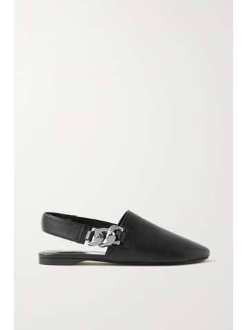 GIVENCHY Flache Slingback-Schuhe aus Leder mit Kette