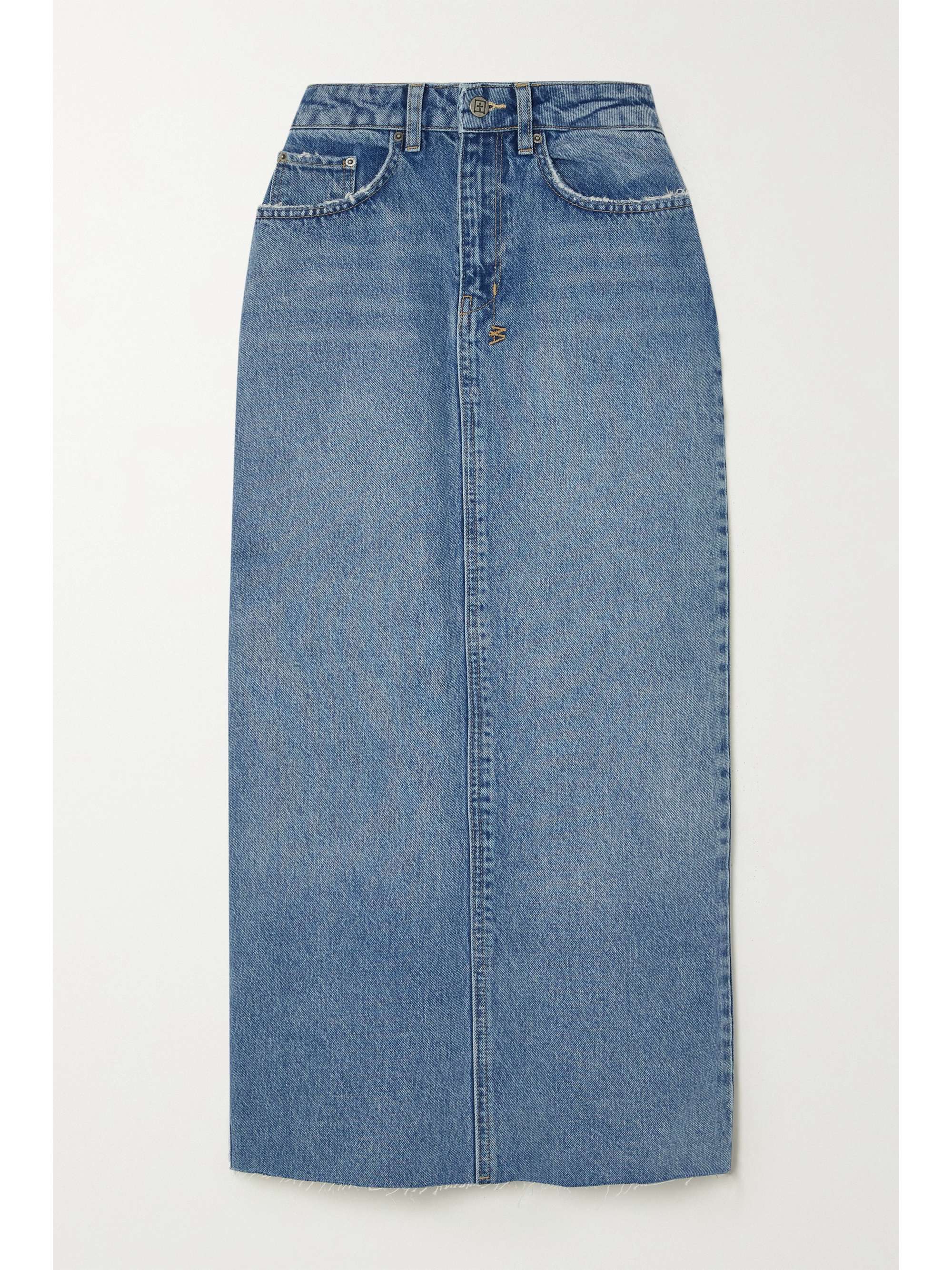 Mid denim Graduate distressed denim 