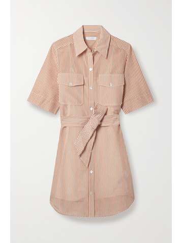 EQUIPMENT Amadee belted striped cotton and silk-blend shirt dress