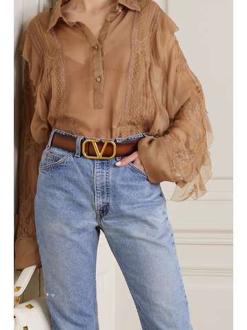 VALENTINO Valentino Garavani VLOGO leather belt