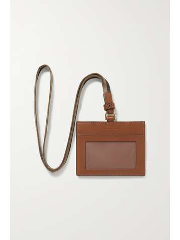 FENDI PVC and canvas-trimmed leather cardholder