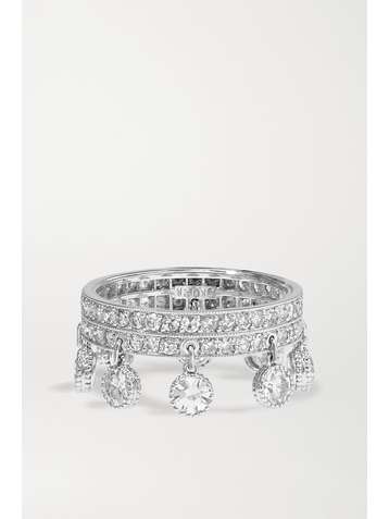 NADIA MORGENTHALER + NET SUSTAIN rhodium-plated 18-karat recycled white gold diamond ring