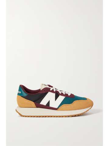 NEW BALANCE 237 leather-trimmed mesh, shell and suede sneakers