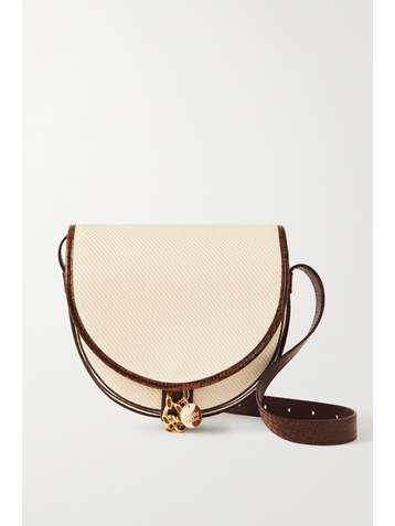 SEE BY CHLOÉ Mara Schultertasche aus Canvas mit Besätzen aus Leder mit Krokodileffekt und Verzierungen