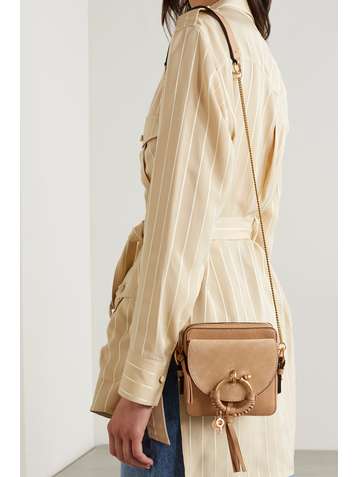 SEE BY CHLOÉ Sac porté épaule en cuir texturé et en daim Joan