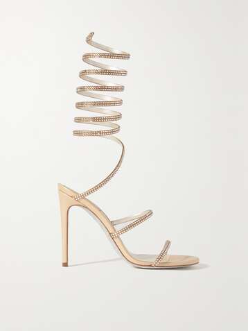 RENÉ CAOVILLA Cleo crystal-embellished leather sandals