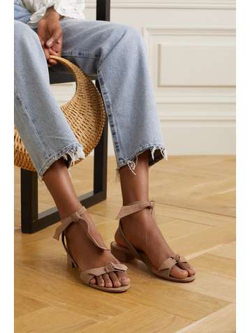 ALEXANDRE BIRMAN Clarita bow-embellished suede sandals