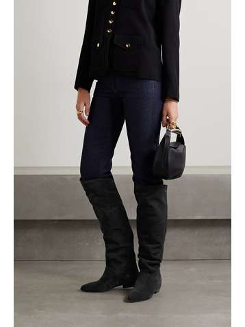 ISABEL MARANT Seelys kniehohe Stiefel aus Veloursleder