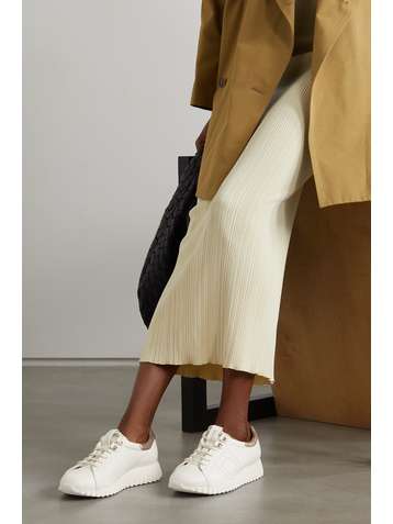 SALVATORE FERRAGAMO Gancini perforated leather sneakers