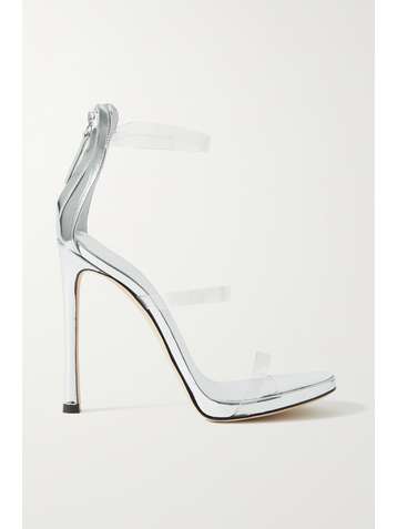 GIUSEPPE ZANOTTI Harmony metallic leather and PVC sandals