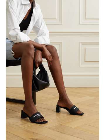 ALEXANDER WANG Mascha appliquéd nylon mules