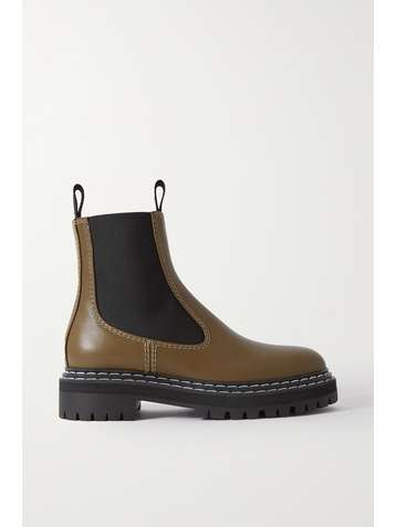PROENZA SCHOULER Bottines chelsea en cuir à surpiqûres