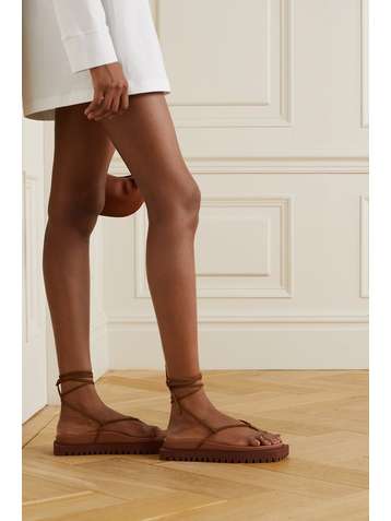 THE ATTICO Renee suede platform sandals