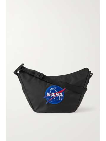 BALENCIAGA Space Sling Schultertache aus Shell mit Applikation